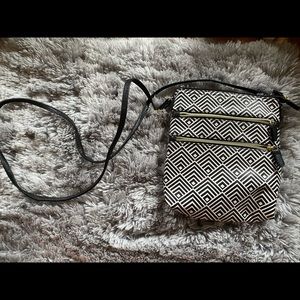 Black & White Cross Body Bag